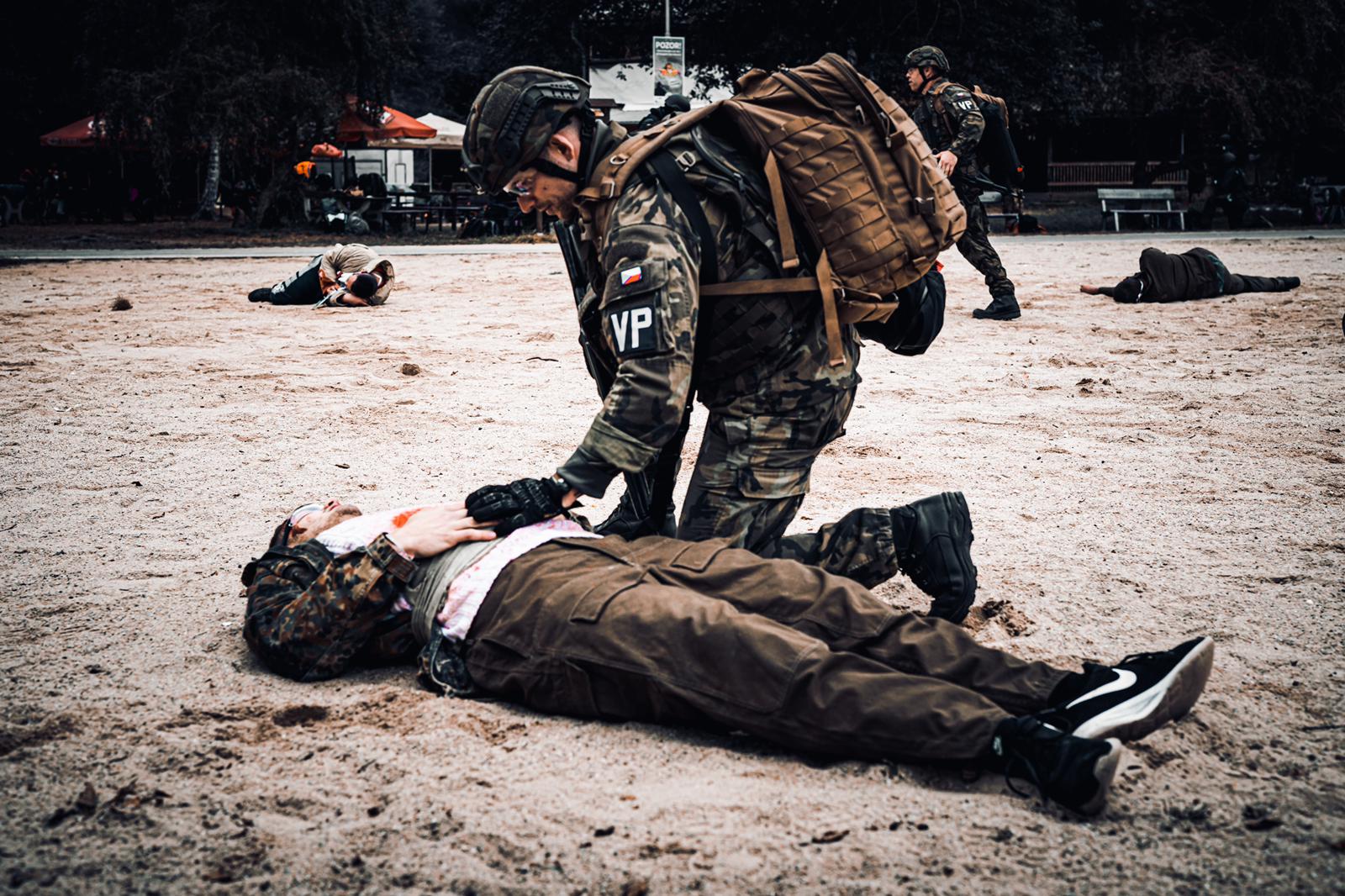 FOTOGALERIE: Zásah proti střelci, policejní cvičení na Ostende