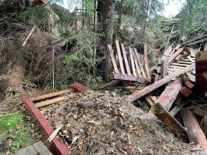 FOTOGALERIE: Černá skládka srdci v NP Šumava