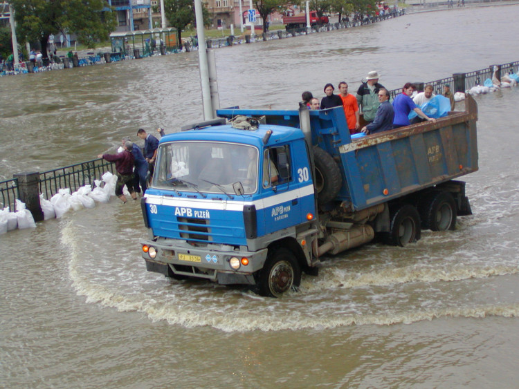 FOTOGALERIE: Povodně srpen 2002 Plzeň a okolí