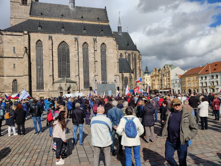 FOTOGALERIE: Protivládní demonstrace 28. září 2022