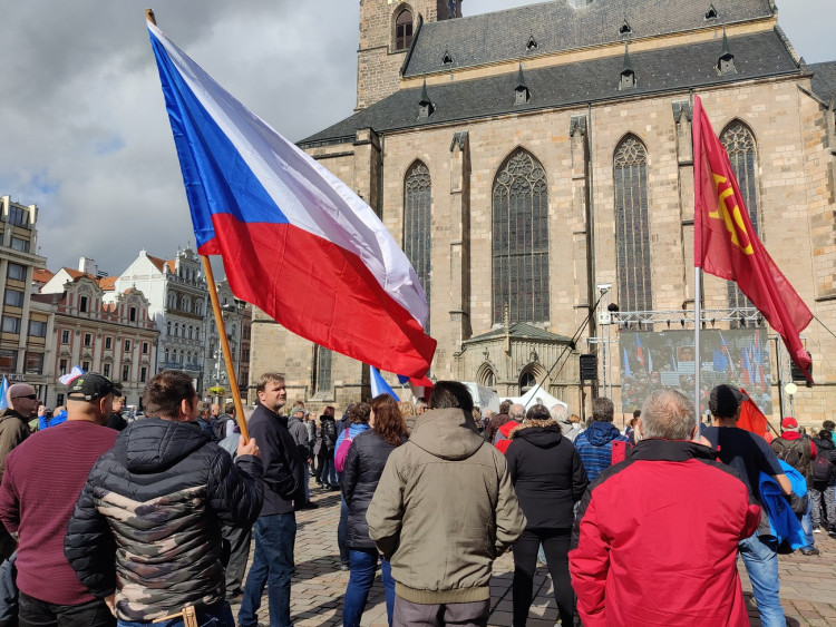 FOTOGALERIE: Protivládní demonstrace 28. září 2022