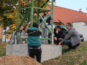 FOTOGALERIE: Příprava čapího hnízda ve Vstiši