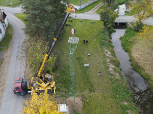 FOTOGALERIE: Příprava čapího hnízda ve Vstiši