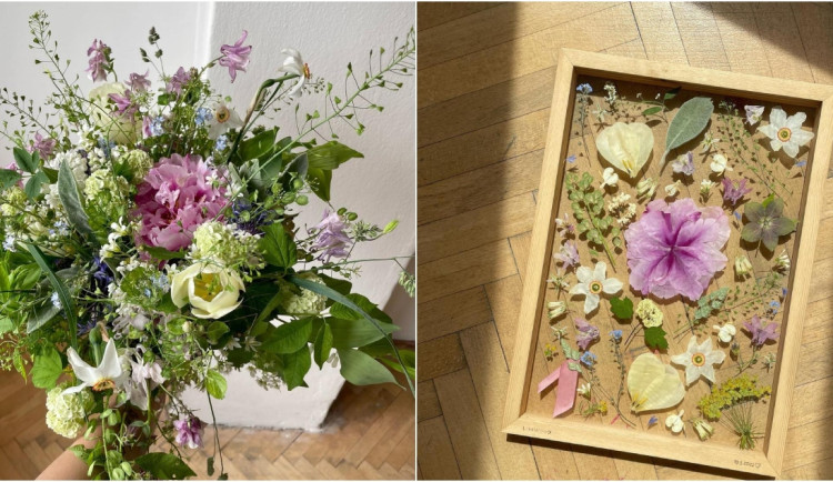 FOTOGALERIE: Veronika s Petrem tvoří úžasné obrazy z lisovaných květin