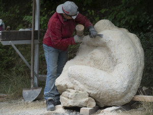 Jitka Kusová při práci