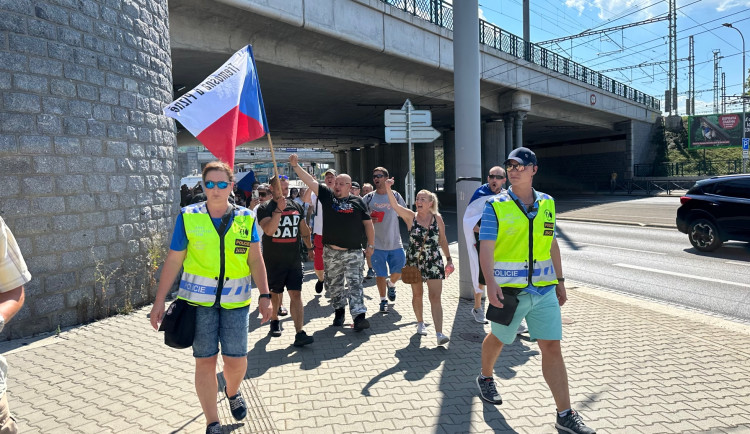 FOTOGALERIE: Protestní pochod proti Ukrajincům prošel Plzní