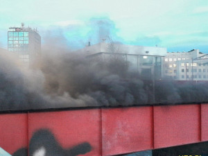 FOTOGALERIE: Požár lávky nad Radbuzou