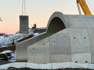 FOTOGALERIE: Bourání vadného mostu na stavbě obchvatu Klatov