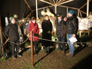 Malířky při představení betlému