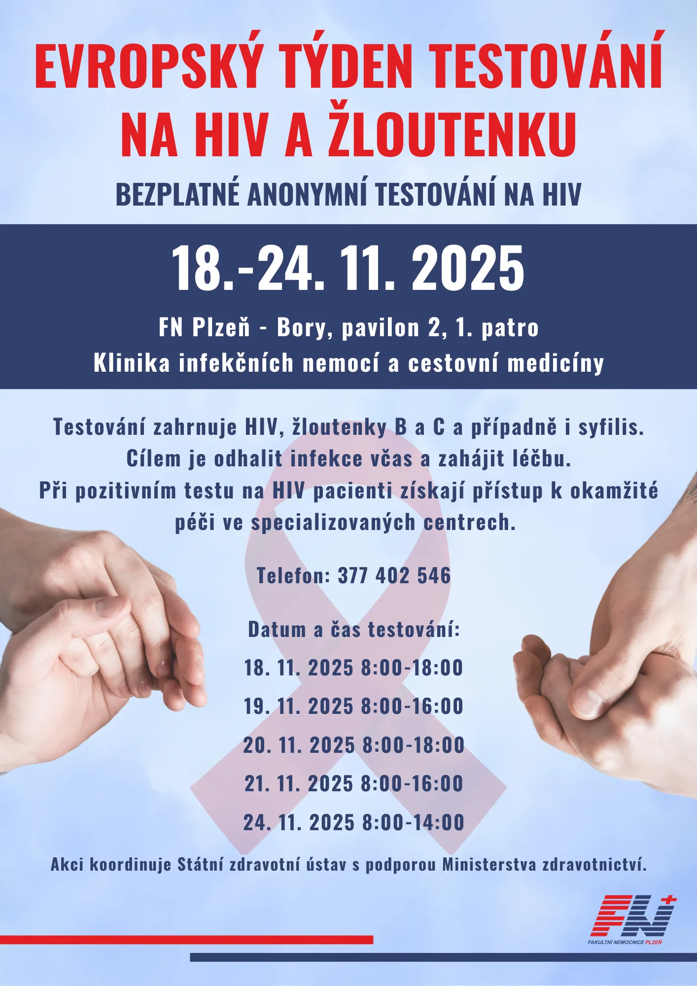 Evropský týden testování na HIV a žloutenku