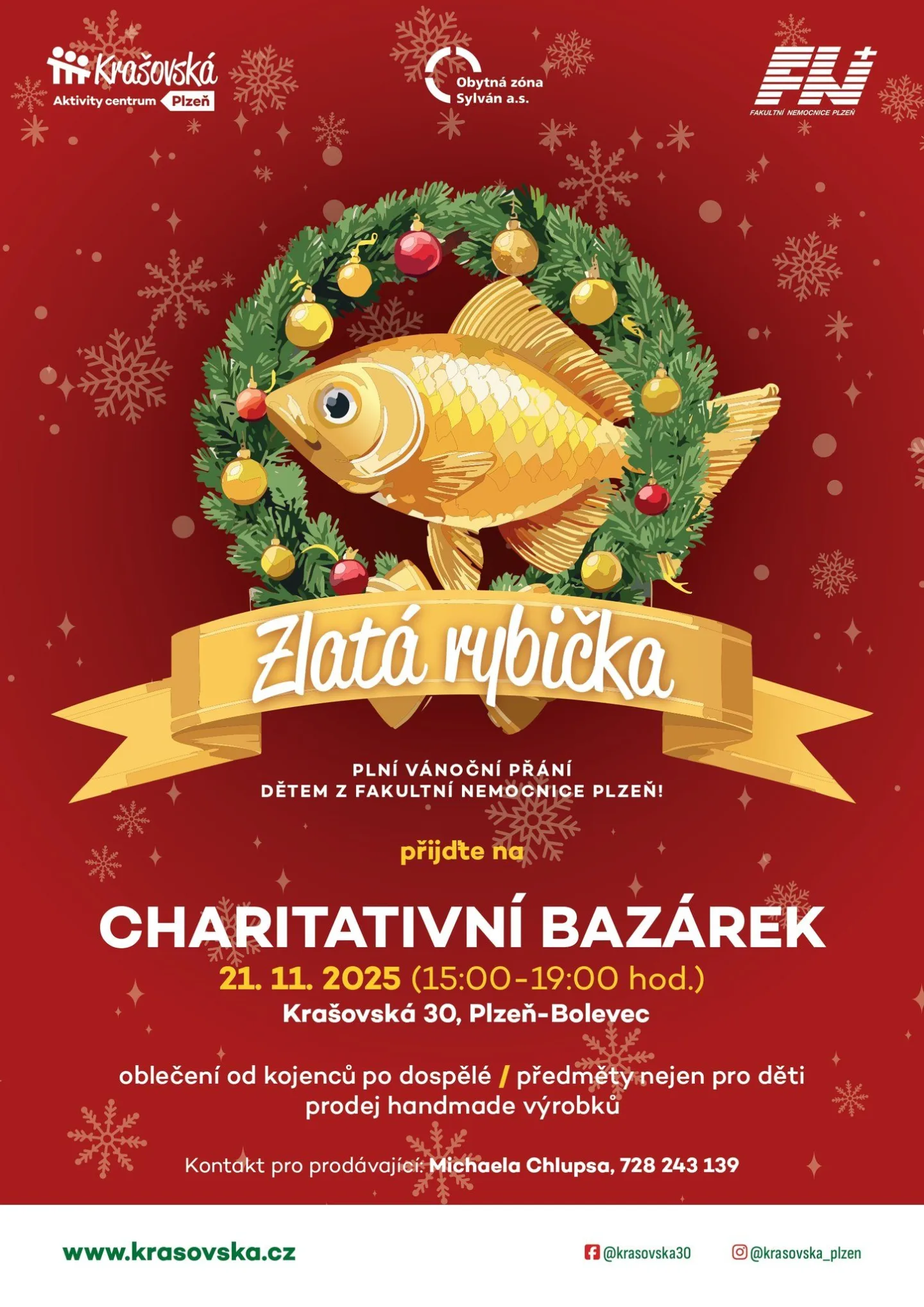 Charitativní bazárek v rámci Zlaté rybičky