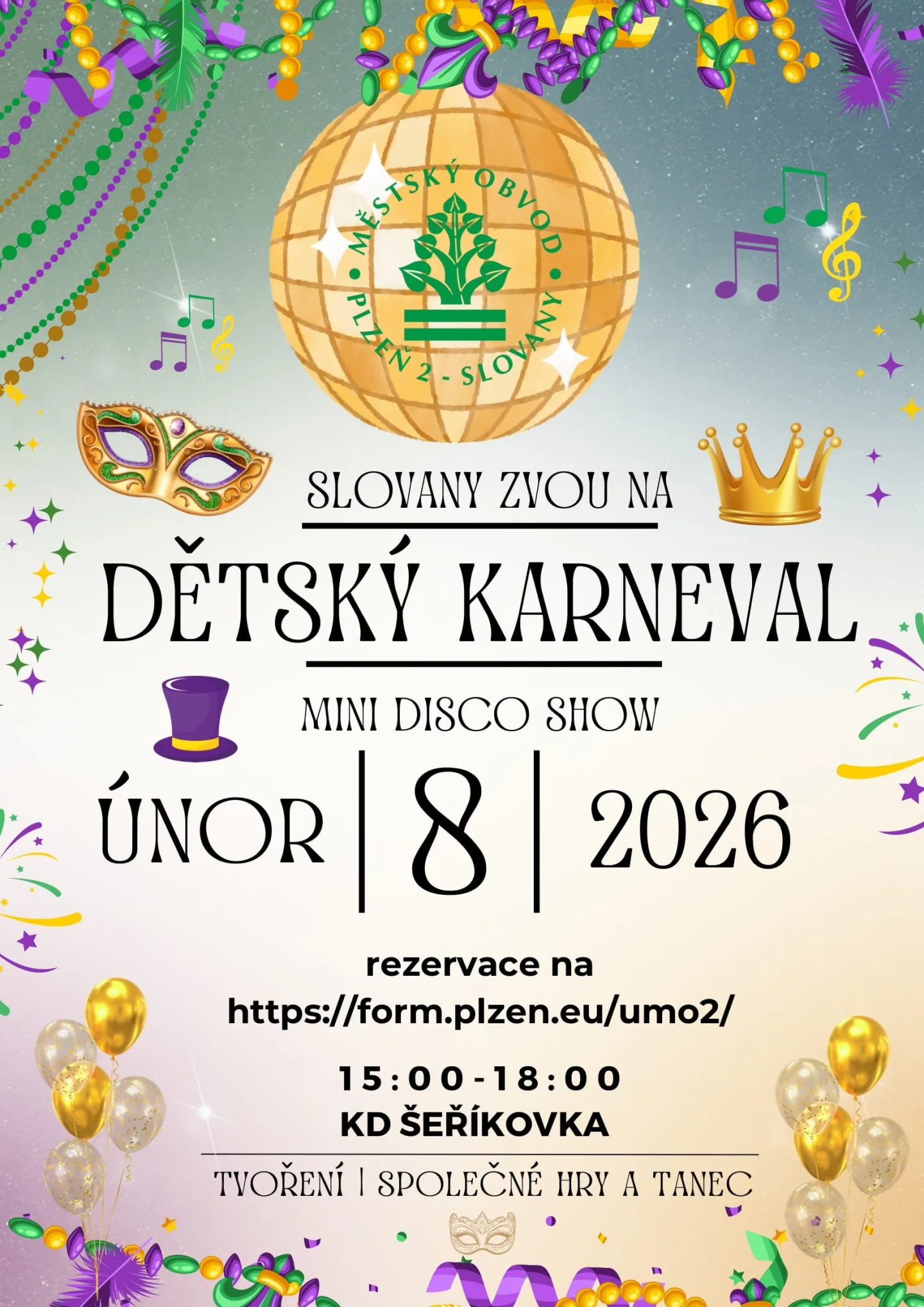 Dětský karneval v KD Šeříkovka