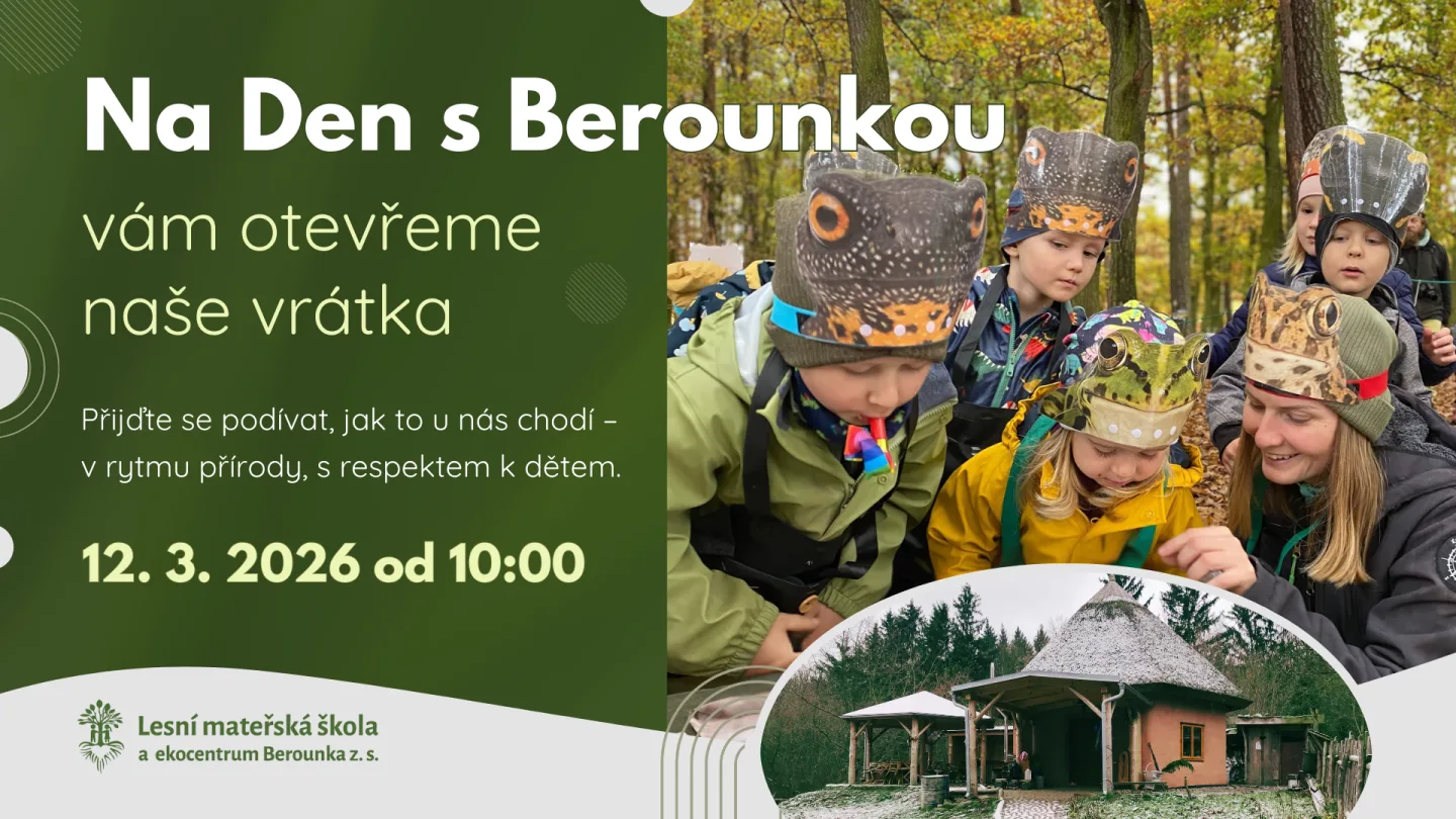 Lesní mateřská škola Berounka v Druztové zve na Den otevřených vrátek