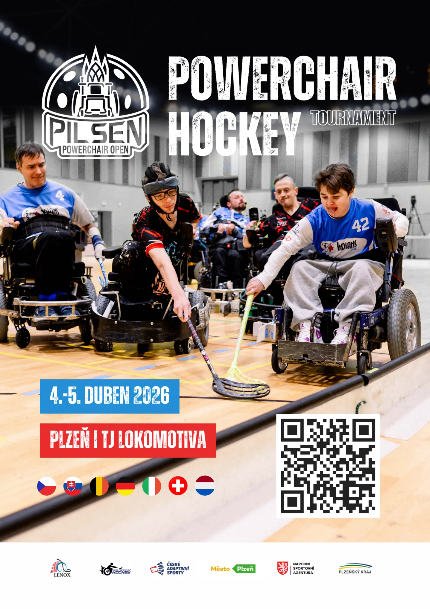 Mezinárodní turnaj Pilsen Powerchair Open 2026 v Powerchair Hockey