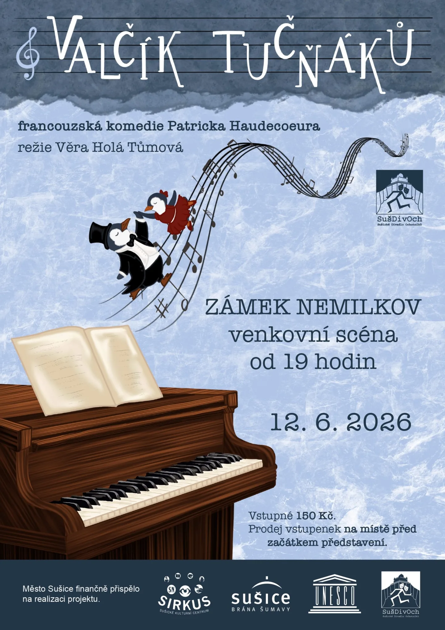 Divadelní představení Valčík tučňáků na zámku Nemilkov