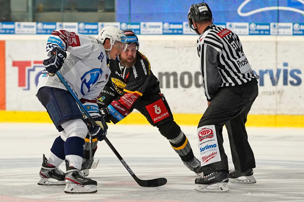 Hokejisté Plzně porazili Litvínov 2:0, skórovali Mertl a Gulaš.