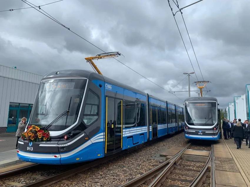 V Chemnitzu začaly vozit cestující první dvě tramvaje ze Škody.