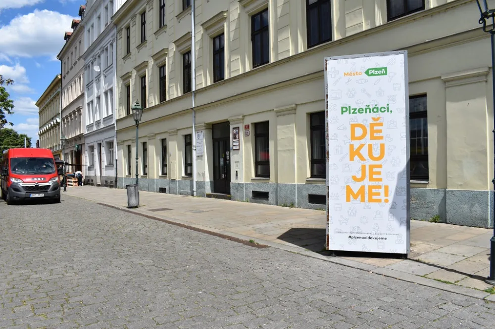 V nové kampani děkuje město Plzeň svým občanům za pomoc v boji proti koronaviru