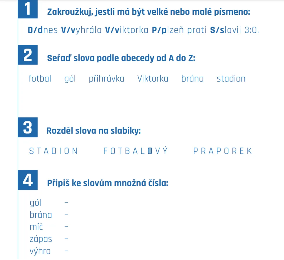 Takto vypadají úkoly z českého jazyka pro dnešní den