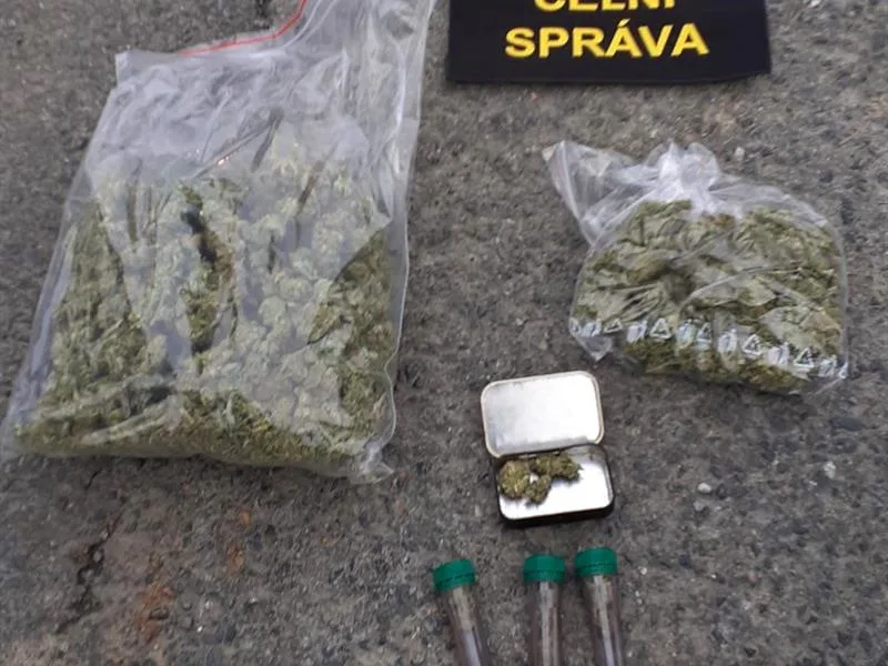 Charakteristický zápach navedl celníky neomylně k batohu s půl kilem marihuany
