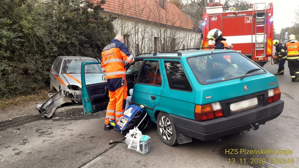 Dva osobáky se srazily v Plzni na Bílé Hoře