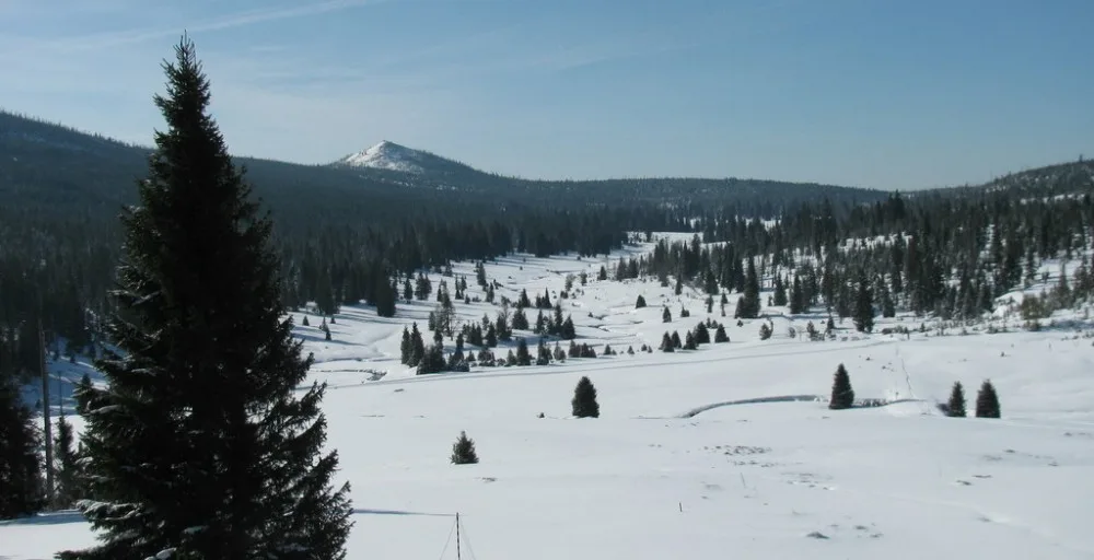 Šumava ráno zažila třeskutý mráz, na Březníku klesla teplota k minus 18 stupňům