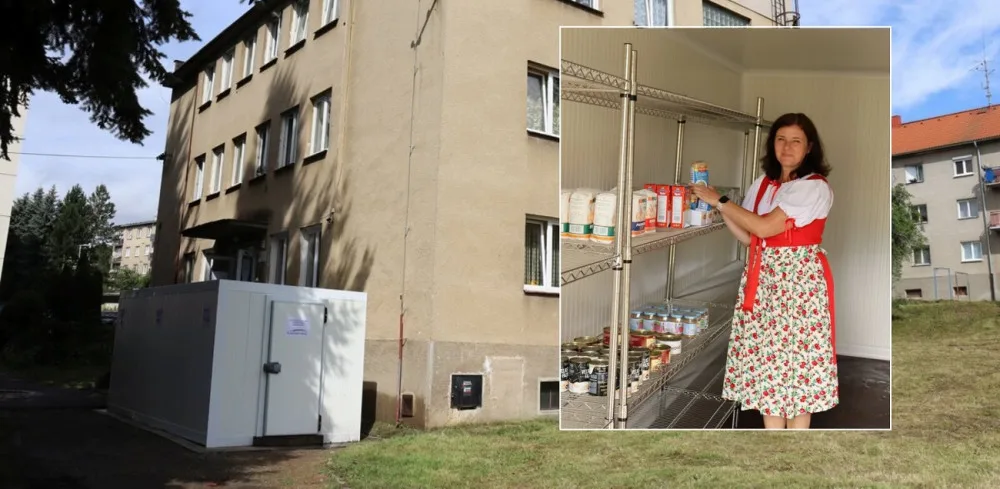 Charita zprovoznila nový kontejner pro skladování a výdej potravinové pomoci