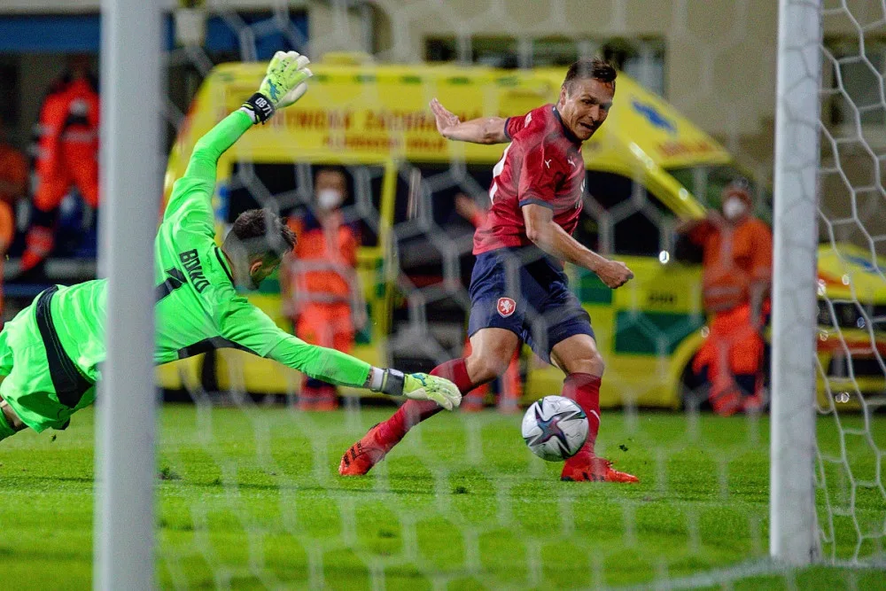 Čeští fotbalisté remizovali v přípravě s Ukrajinou 1:1, v nastavení srovnal Vydra