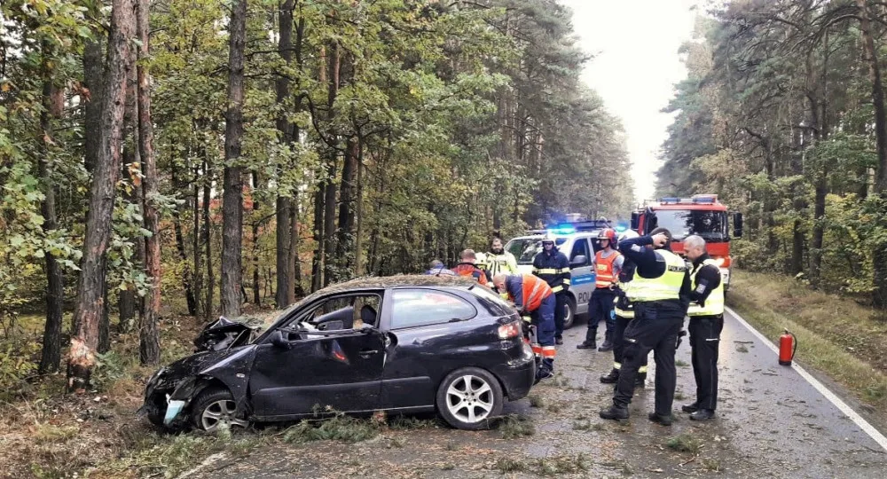 Mladý řidič se vážně zranil po nárazu do stromu v tomto automobilu
