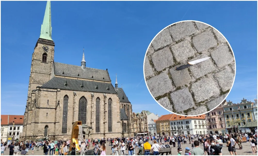 Zmatený bosý muž s nožem v ruce ohrožoval návštěvníky katedrály