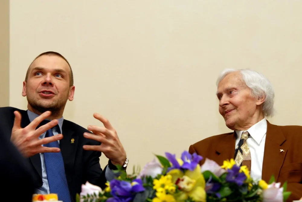 Miroslav Zikmund na návštěvě Plzně s primátorem Martinem Baxou