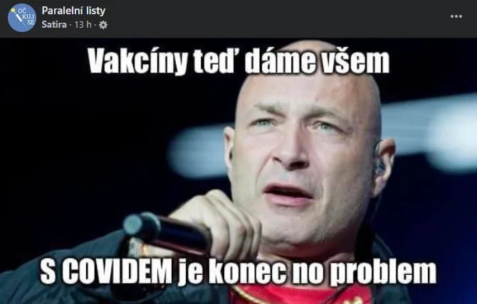 Očkuj se i ty, vyzývá Landa, jde však o fake. Doufáme v žalobu, říkají autoři koláží