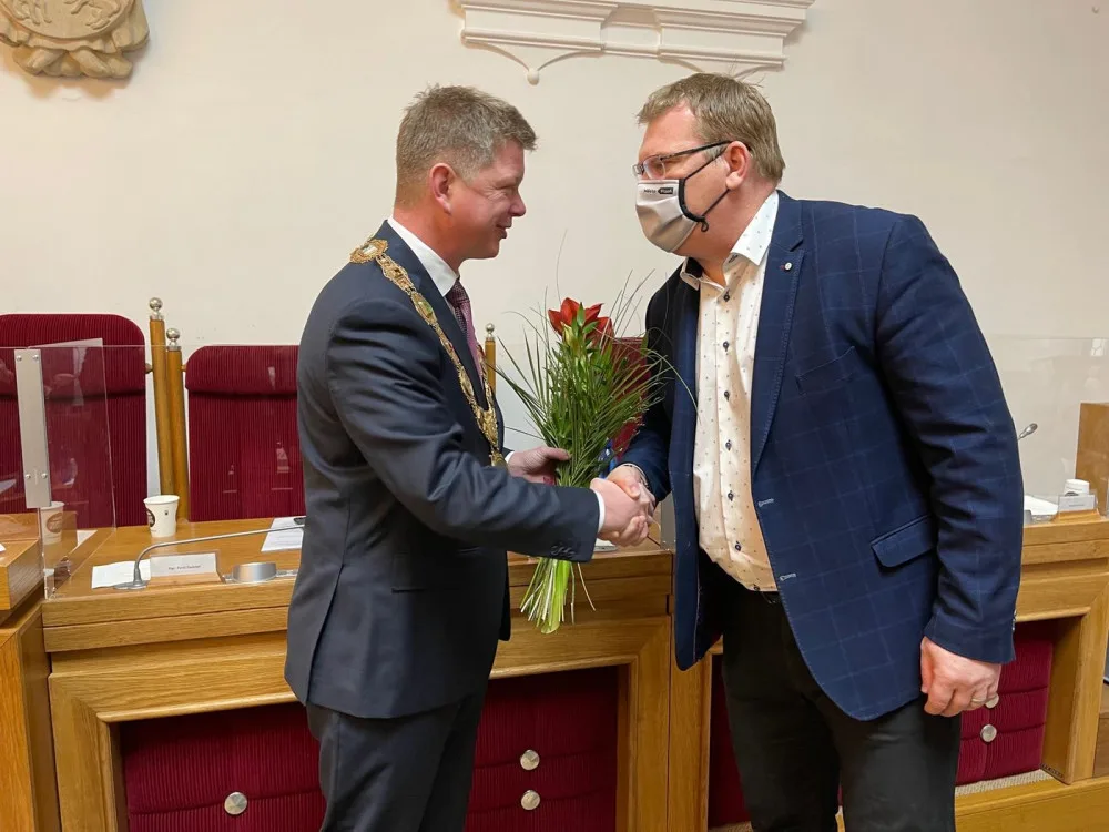 David Šlouf (vpravo) je novým náměstkem nového primátora Pavla Šindeláře (vlevo)