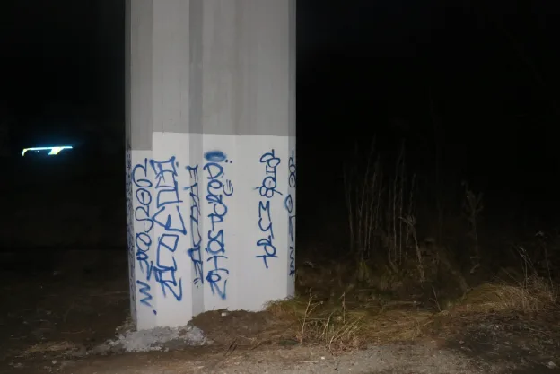 Dva mladí vandalové posprejovali most, ale spravedlnosti dlouho neunikali. Usvědčila je barva na bundách