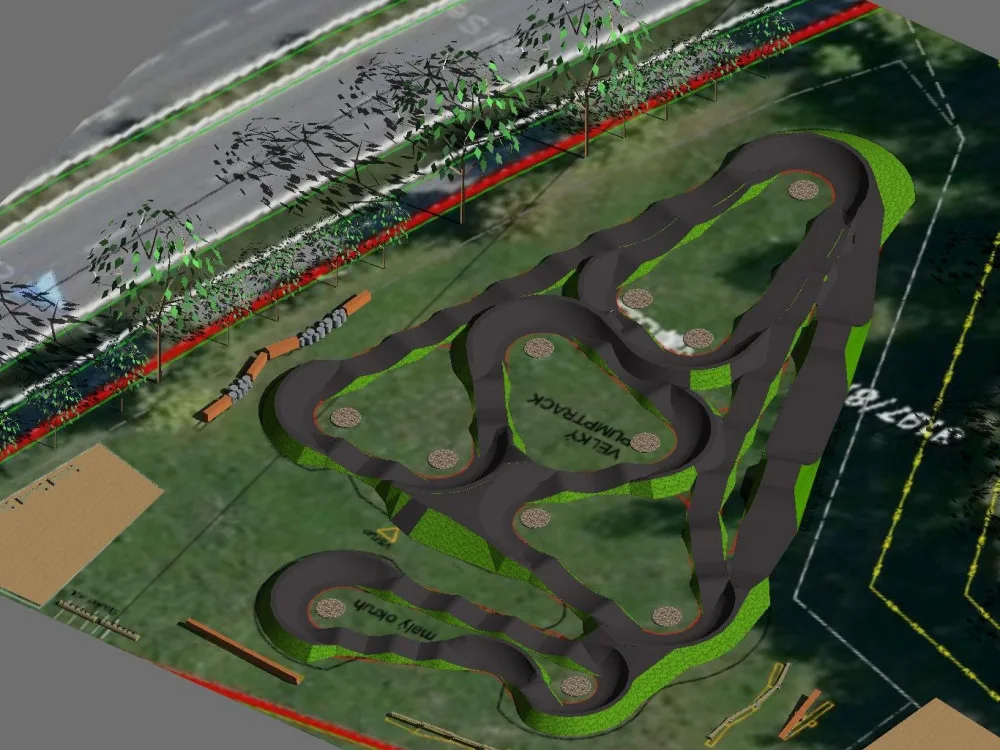 Vizualizace pumptrackové dráhy