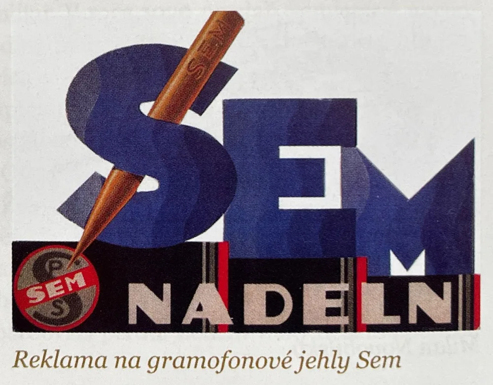 Dobová reklama na gramofonové jehly