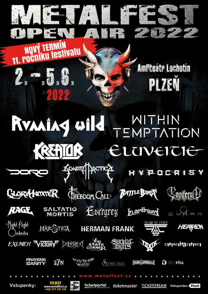METALFEST OPEN AIR 2022 vypukne už 2. června v plzeňském amfiteátru Lochotín, poprvé bude čtyřdenní