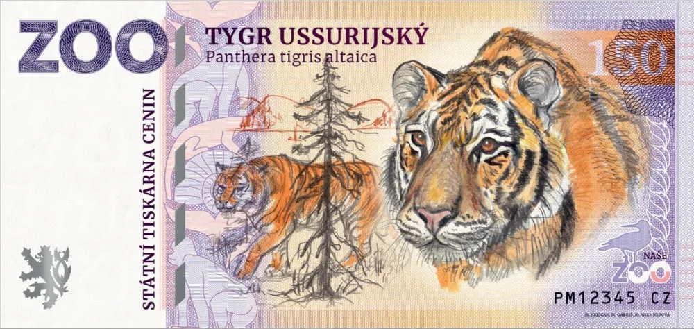 Plzeňská zoo se pochlubila novými sběratelskými bankovkami, zobrazují úspěšné odchovy i erbovní plameňáky