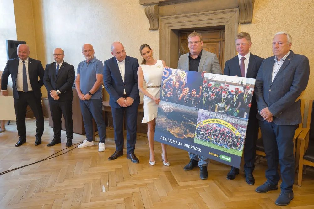 Viktoriánům poděkovalo za mistrovský titul vedení města Plzně