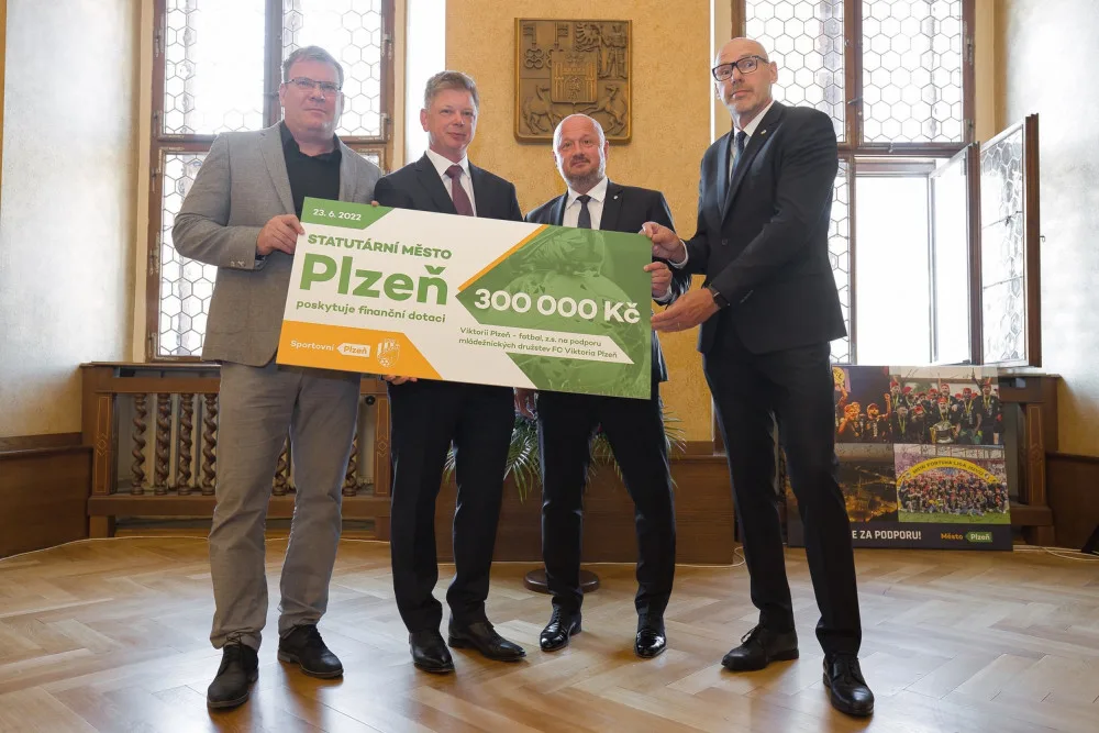 Viktoriánům poděkovalo za mistrovský titul vedení města Plzně