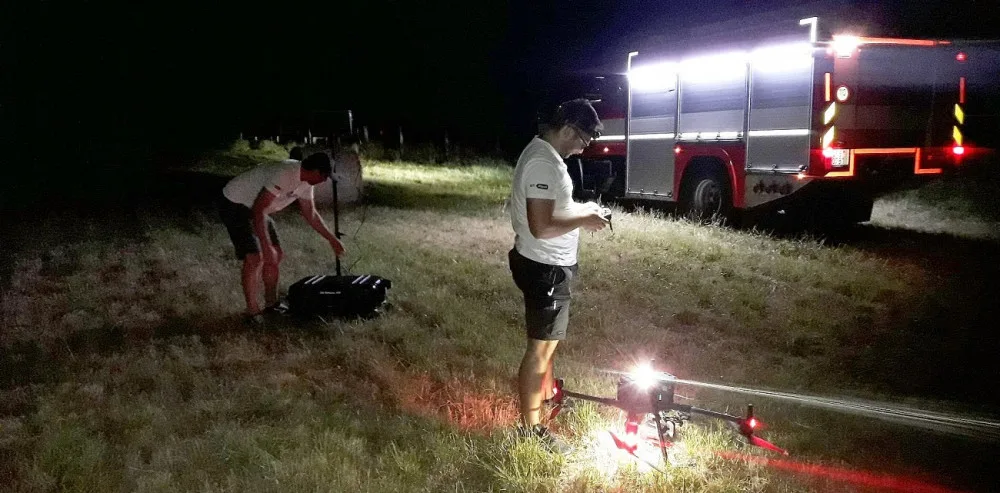 Požár lesa nedaleko obce Úherce