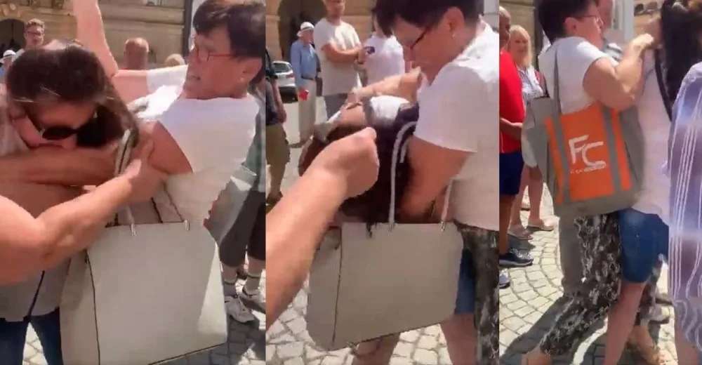 Potyčku natočilo několik lidí na své mobily