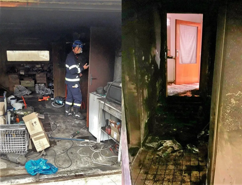 Uvnitř domu hořelo na několika místech současně