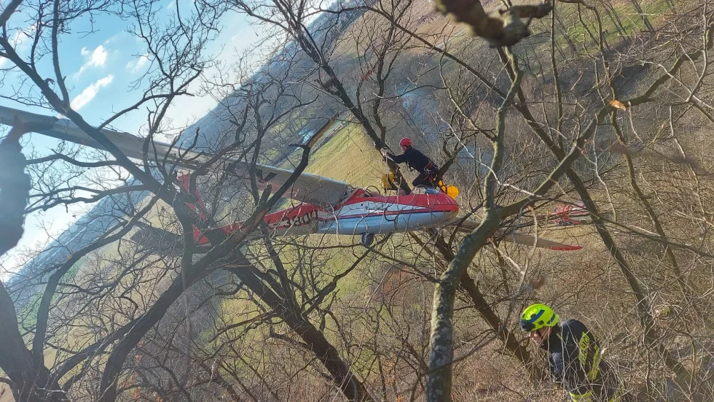 VIDEO: Kluzák na letiště nedoletěl a skončil ve větvích stromů, podle odborníků chyboval pilot