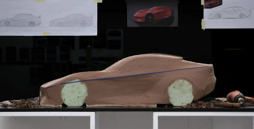 Proces práce na modelu Ondřeje Adamce