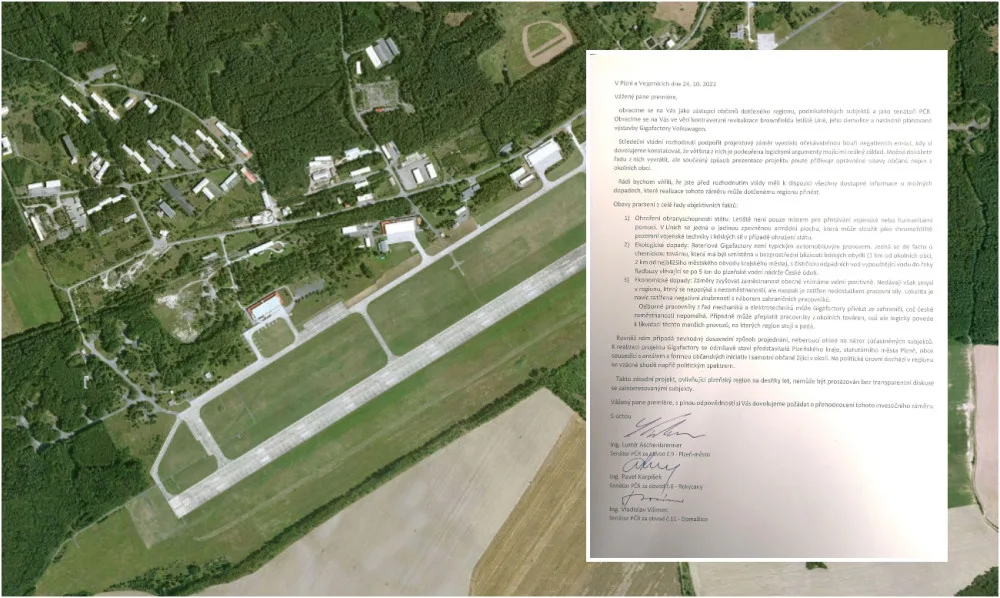 Plzeňští senátoři za ODS ostře kritizují postup vlády ohledně kontroverzní gigafactory, upozorňují na několik rizik