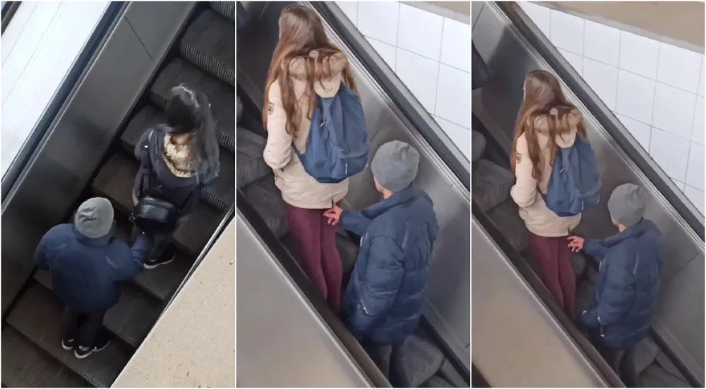 VIDEO: Zvrhlík na eskalátorech obtěžoval dívky, autoři záběrů vše sdíleli na internetu a na policii nešli
