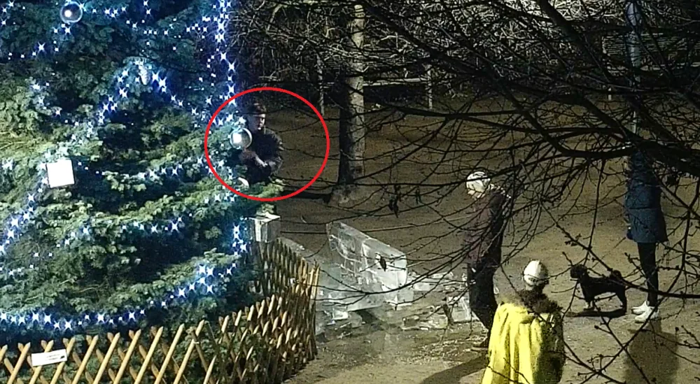 Vandal poničil ledovou sochu za desítky tisíc korun, policie hledá svědky i totožnost výtržníka