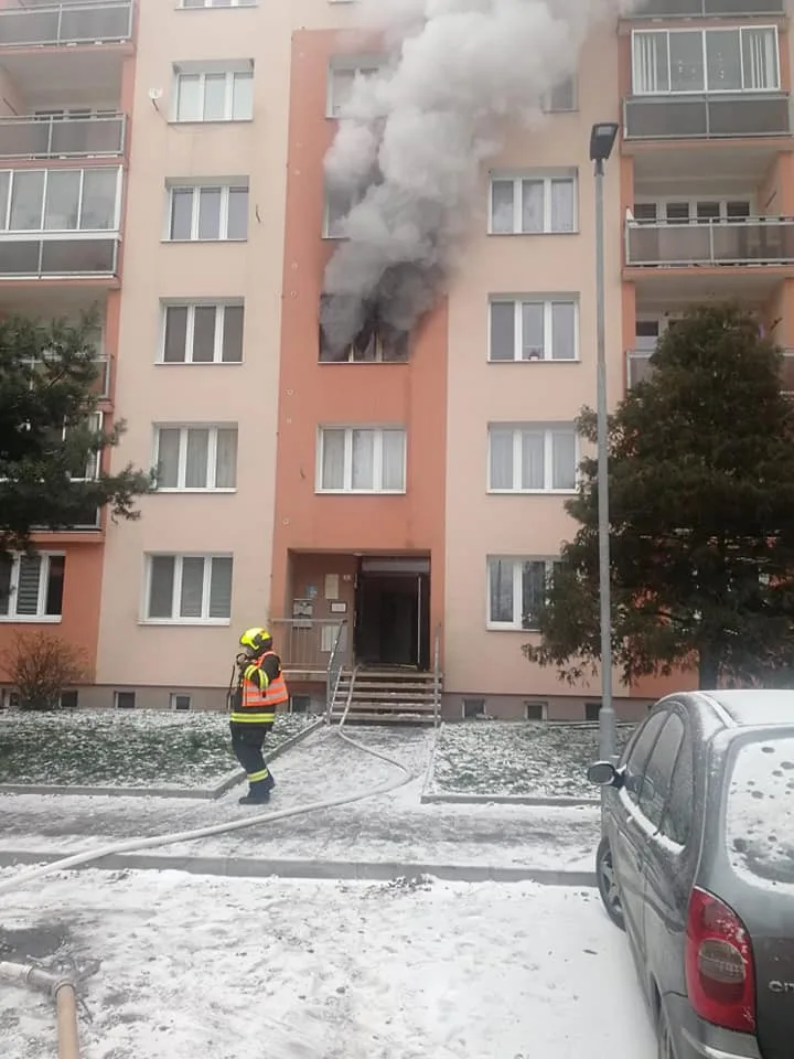 Požár domu v Dobřanech