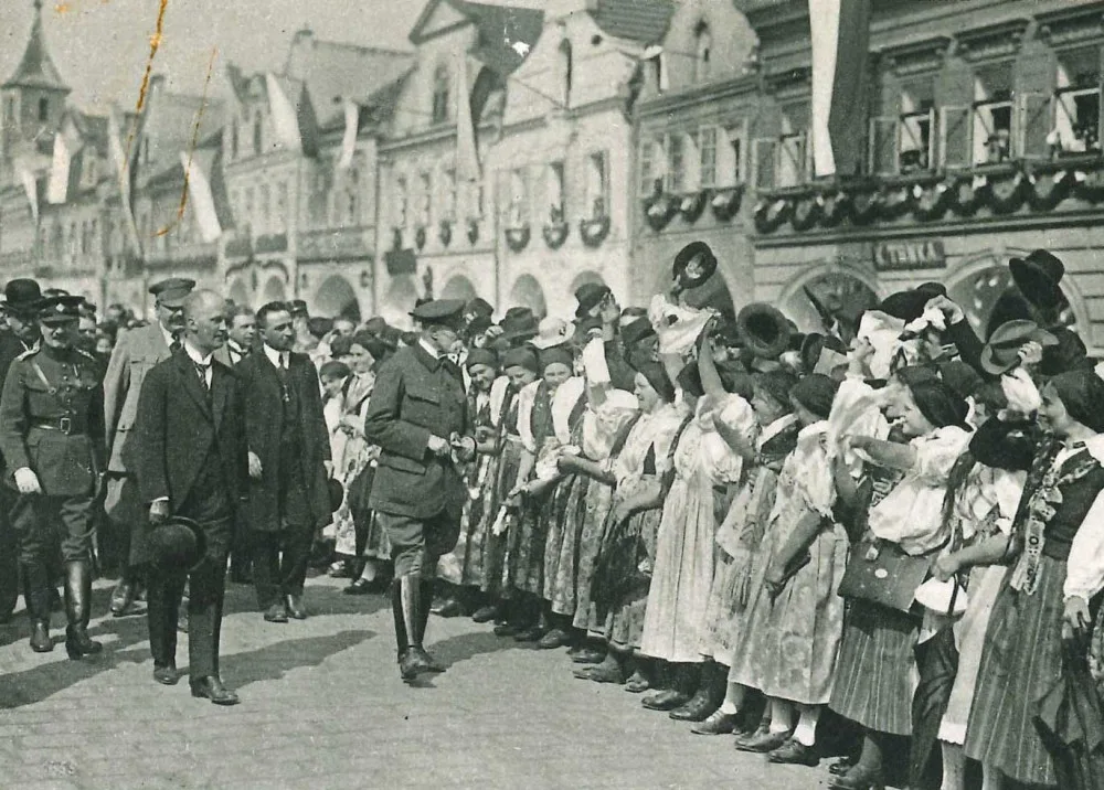 Uvítání TGM v Domažlicích, zdroj: archiv města Domažlice